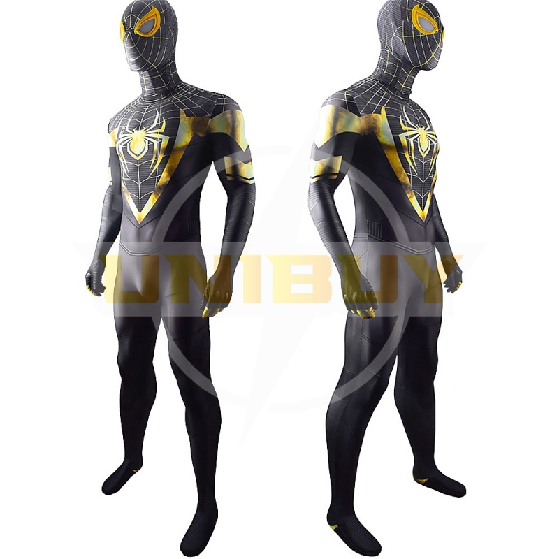 Spider-man PS5 Costume Cosplay Miles Morales Unlocking Golden Suit Bodysuit For Men Kids Unibuy