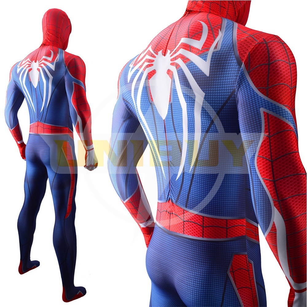 Spider Man PS4 Costume Peter Parker Cosplay Suit Bodysuit For Men Kids Unibuy