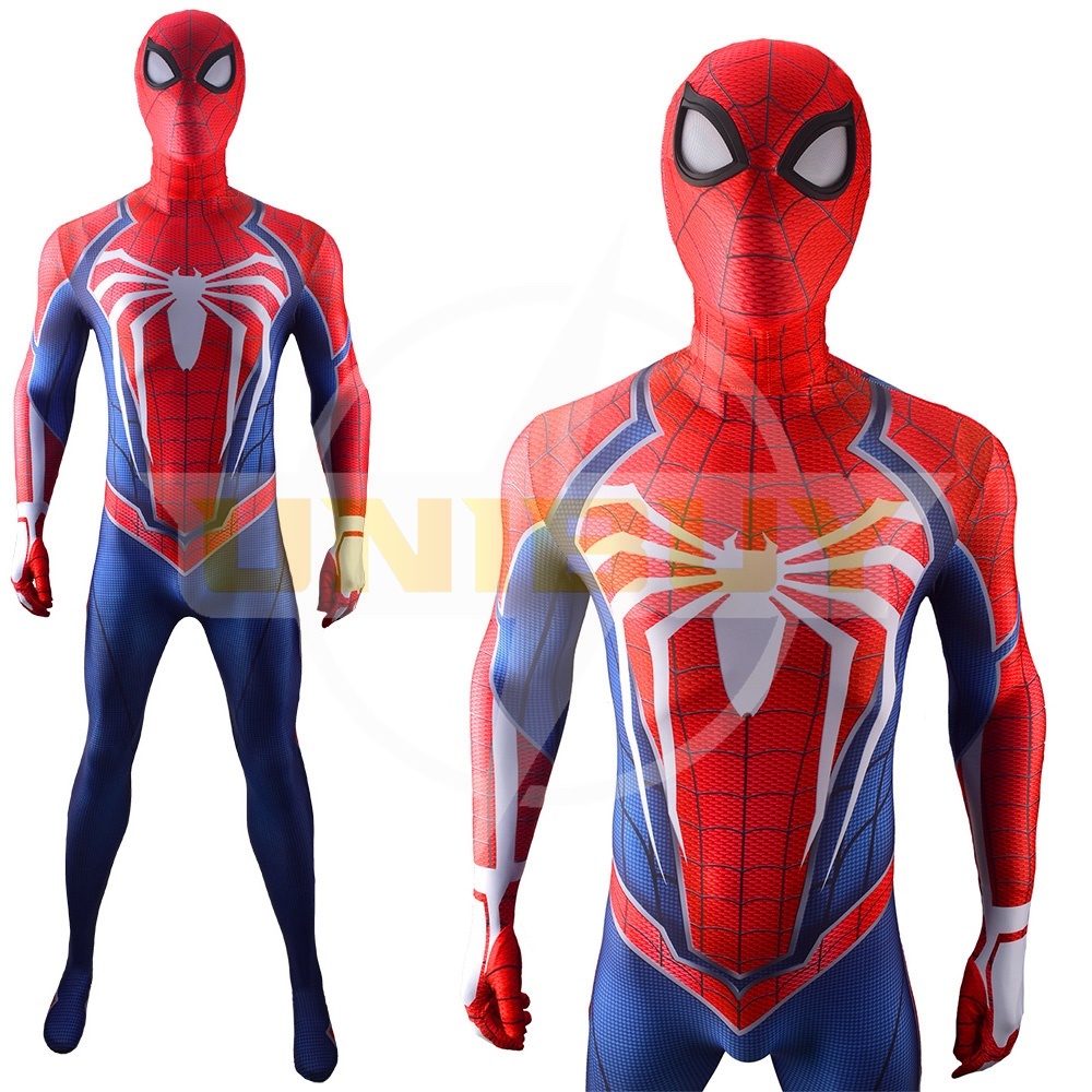Spider Man PS4 Costume Peter Parker Cosplay Suit Bodysuit For Men Kids Unibuy