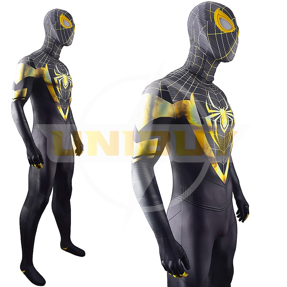 Spider-man PS5 Costume Cosplay Miles Morales Unlocking Golden Suit Bodysuit For Men Kids Unibuy