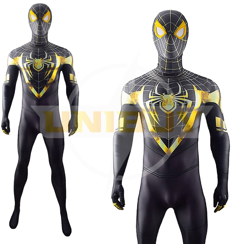 Spider-man PS5 Costume Cosplay Miles Morales Unlocking Golden Suit Bodysuit For Men Kids Unibuy