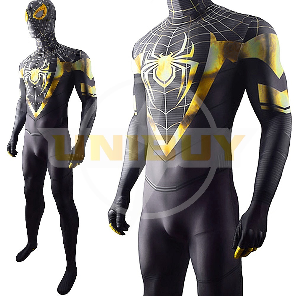 Spider-man PS5 Costume Cosplay Miles Morales Unlocking Golden Suit Bodysuit For Men Kids Unibuy