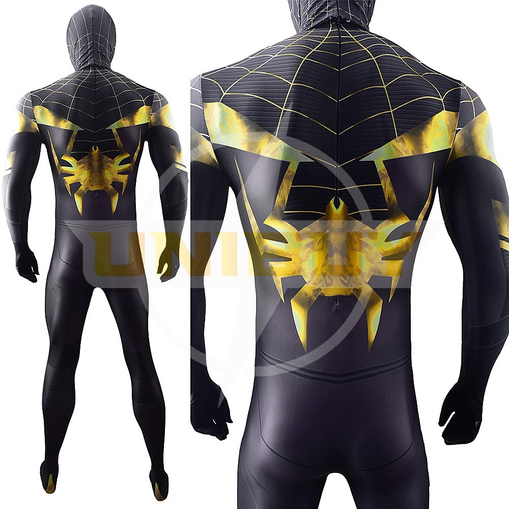 Spider-man PS5 Costume Cosplay Miles Morales Unlocking Golden Suit Bodysuit For Men Kids Unibuy