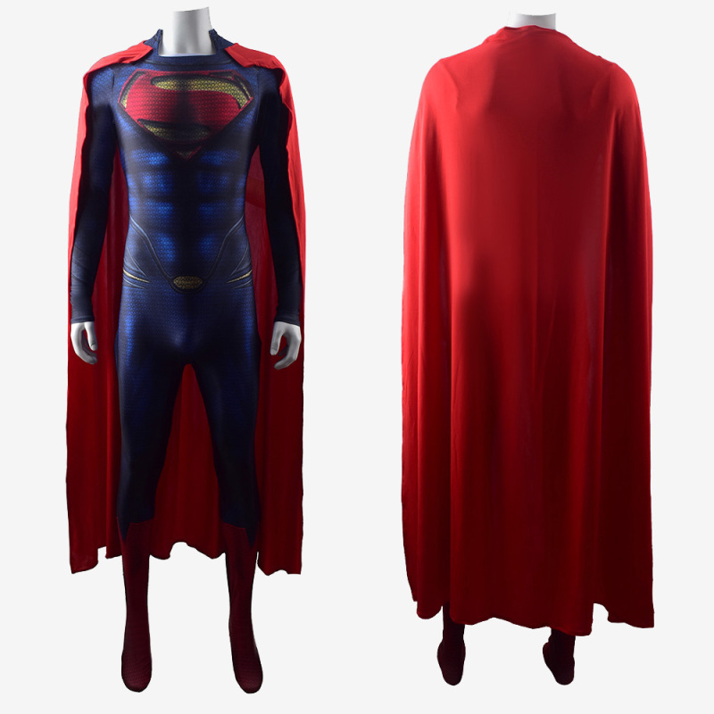 Man of Steel Superman Costume Clark Kent Cosplay Suit Bodysuit For Men Kids Unibuy