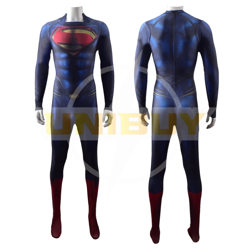 Man of Steel Superman Costume Clark Kent Cosplay Suit Bodysuit For Men Kids Unibuy