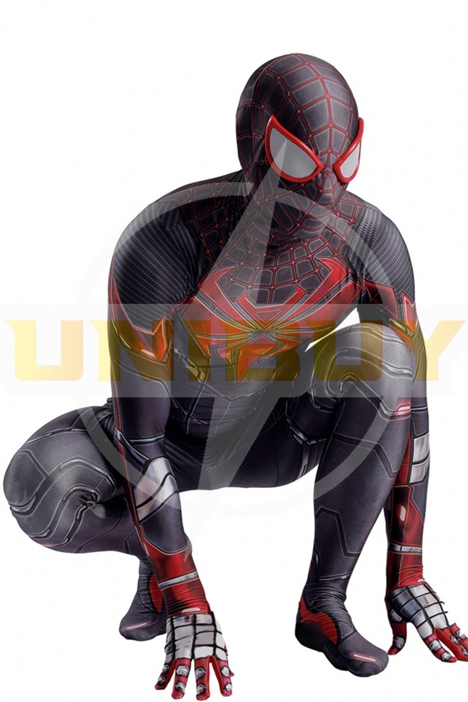 Spider-man PS5 Miles Morales Advanced Suit Costume Cosplay Bodysuit For Men Kids Unibuy