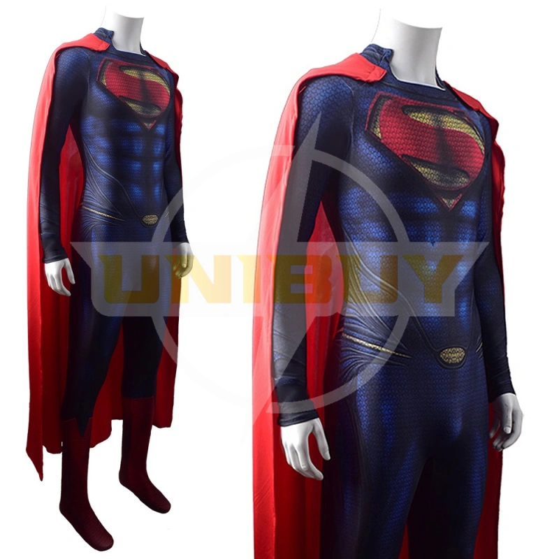 Man of Steel Superman Costume Clark Kent Cosplay Suit Bodysuit For Men Kids Unibuy