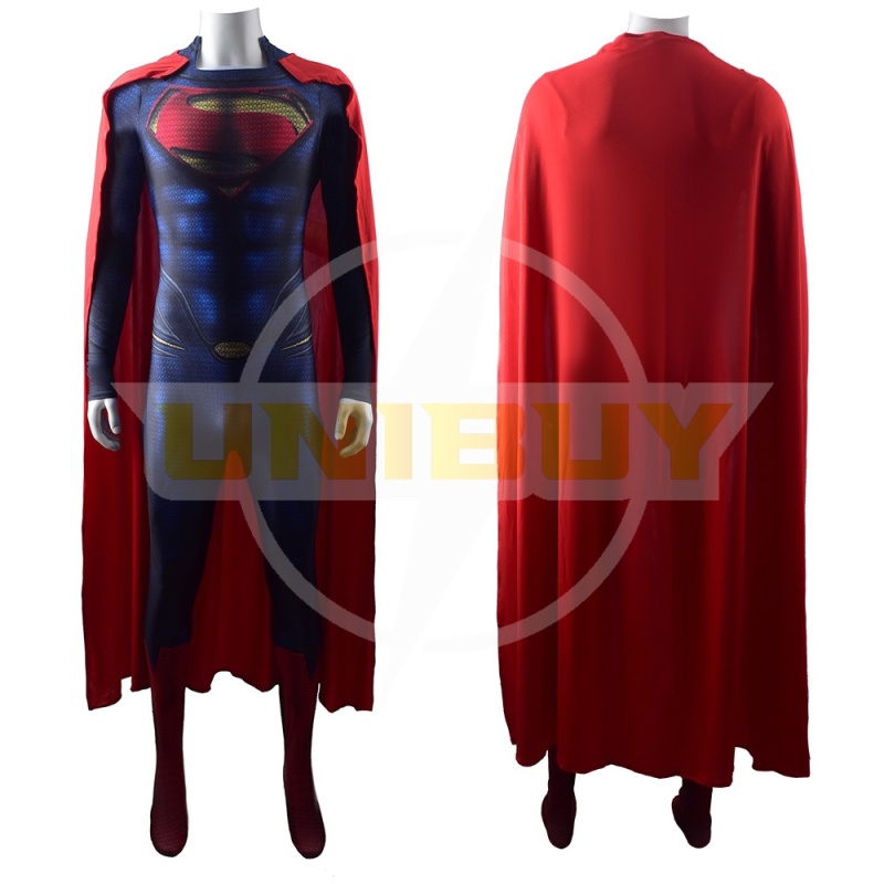 Man of Steel Superman Costume Clark Kent Cosplay Suit Bodysuit For Men Kids Unibuy