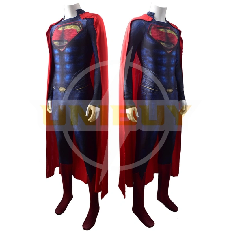 Man of Steel Superman Costume Clark Kent Cosplay Suit Bodysuit For Men Kids Unibuy