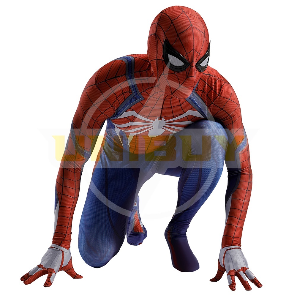 Spider Man PS4 Costume Peter Parker Cosplay Suit Bodysuit For Men Kids Unibuy