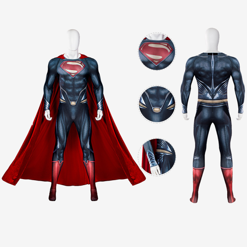Superman Man of Steel 2 Costume Cosplay Suit Clark Kent Jumpsuit Unibuy