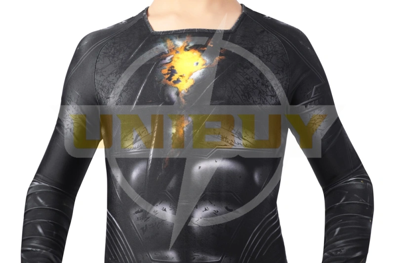 Black Adam Kids Costume Cosplay Suit Teth-Adam Jumpsuit with Cloak Unibuy