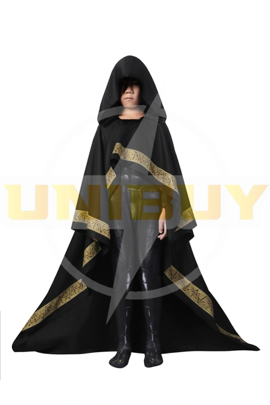 Black Adam Kids Costume Cosplay Suit Teth-Adam Jumpsuit with Cloak Unibuy