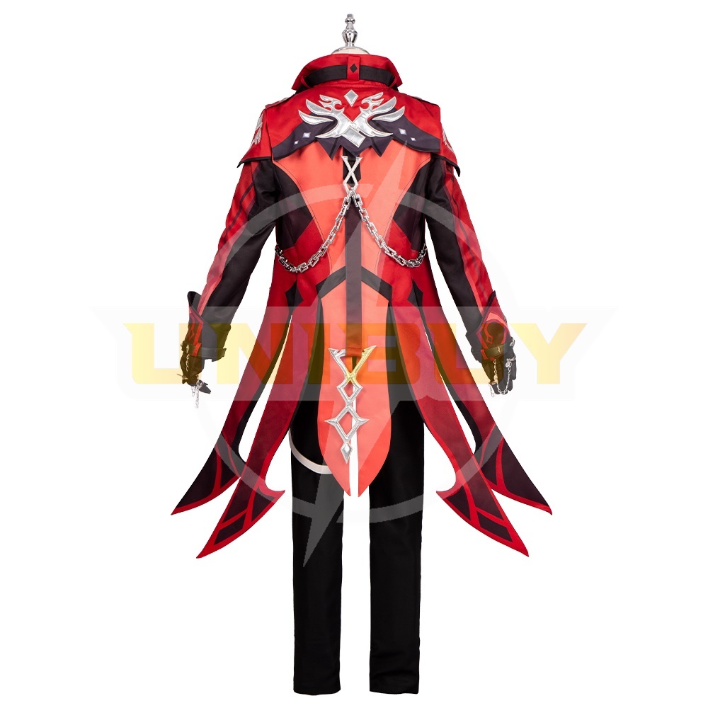 Genshin Impact Red Dead of Night Diluc Costume Cosplay Suit Unibuy