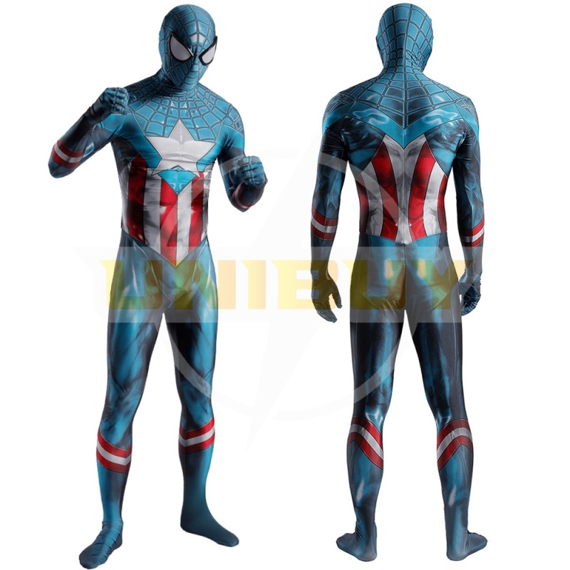 Miles Morales Captain America Suit Costume Cosplay Bodysuit For Men Kids Unibuy