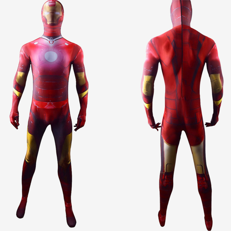 Iron Man Tony Stark Bodysuit Cosplay Costume Avengers Outfit Adult Kids Unibuy