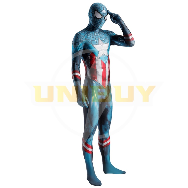 Miles Morales Captain America Suit Costume Cosplay Bodysuit For Men Kids Unibuy