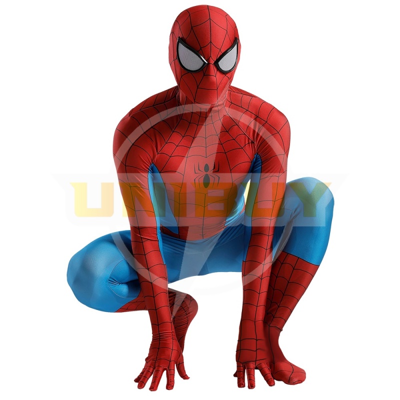 Spider-Man TAS 1994 Costume Cosplay Suit Peter Parker Bodysuit For Men Kids Unibuy