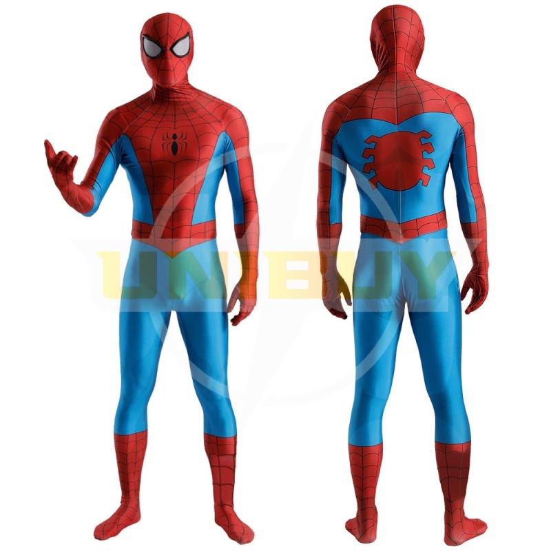 Spider-Man TAS 1994 Costume Cosplay Suit Peter Parker Bodysuit For Men Kids Unibuy