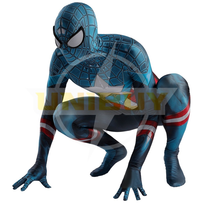 Miles Morales Captain America Suit Costume Cosplay Bodysuit For Men Kids Unibuy