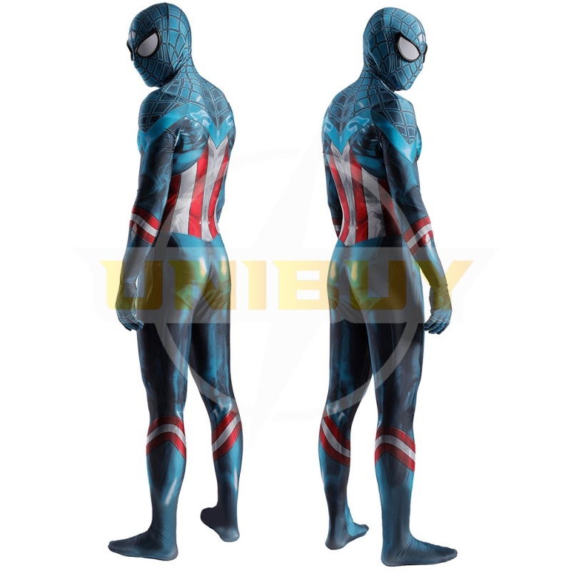 Miles Morales Captain America Suit Costume Cosplay Bodysuit For Men Kids Unibuy