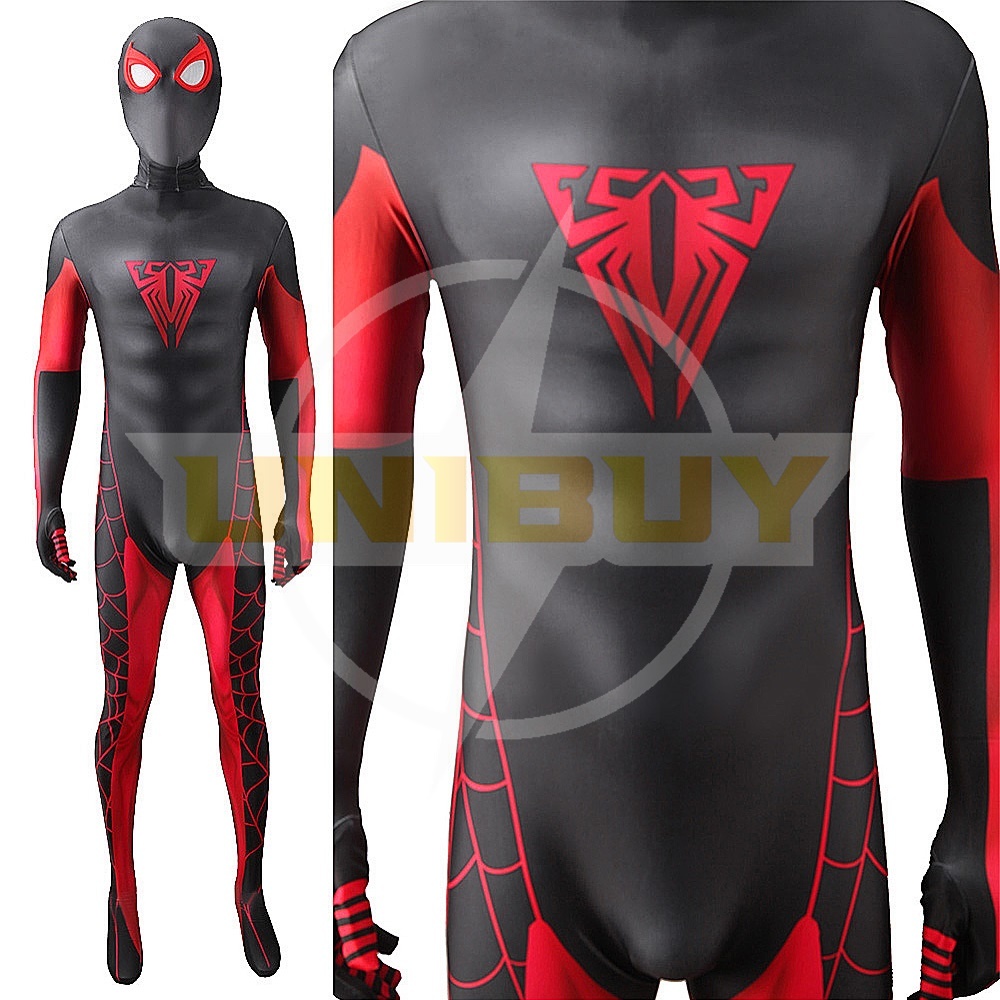 Miles Morales 10th Anniversary Suit Costume Cosplay Spider-Man Bodysuit For Men Kids Unibuy