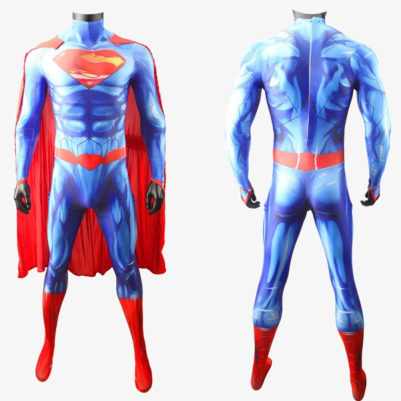 New 52 Superman Costume Cosplay Suit Bodysuit For Men Kids Unibuy