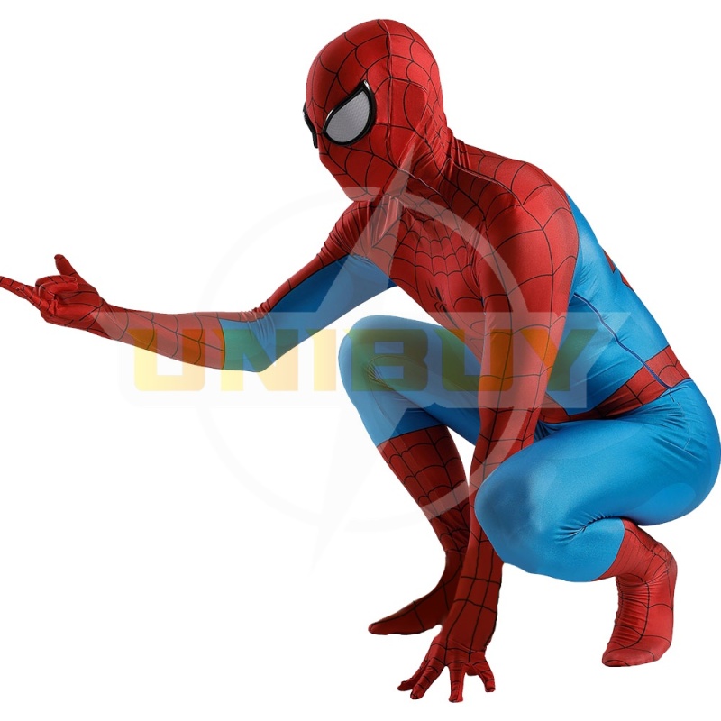 Spider-Man TAS 1994 Costume Cosplay Suit Peter Parker Bodysuit For Men Kids Unibuy