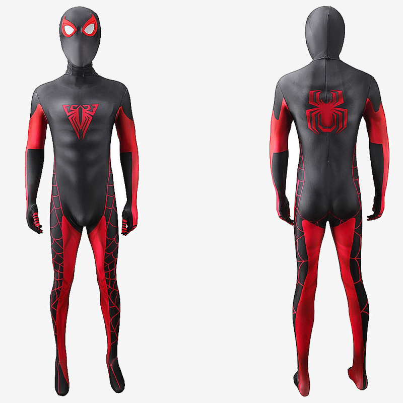 Miles Morales 10th Anniversary Suit Costume Cosplay Spider-Man Bodysuit For Men Kids Unibuy