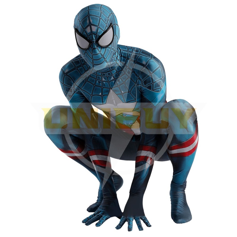 Miles Morales Captain America Suit Costume Cosplay Bodysuit For Men Kids Unibuy