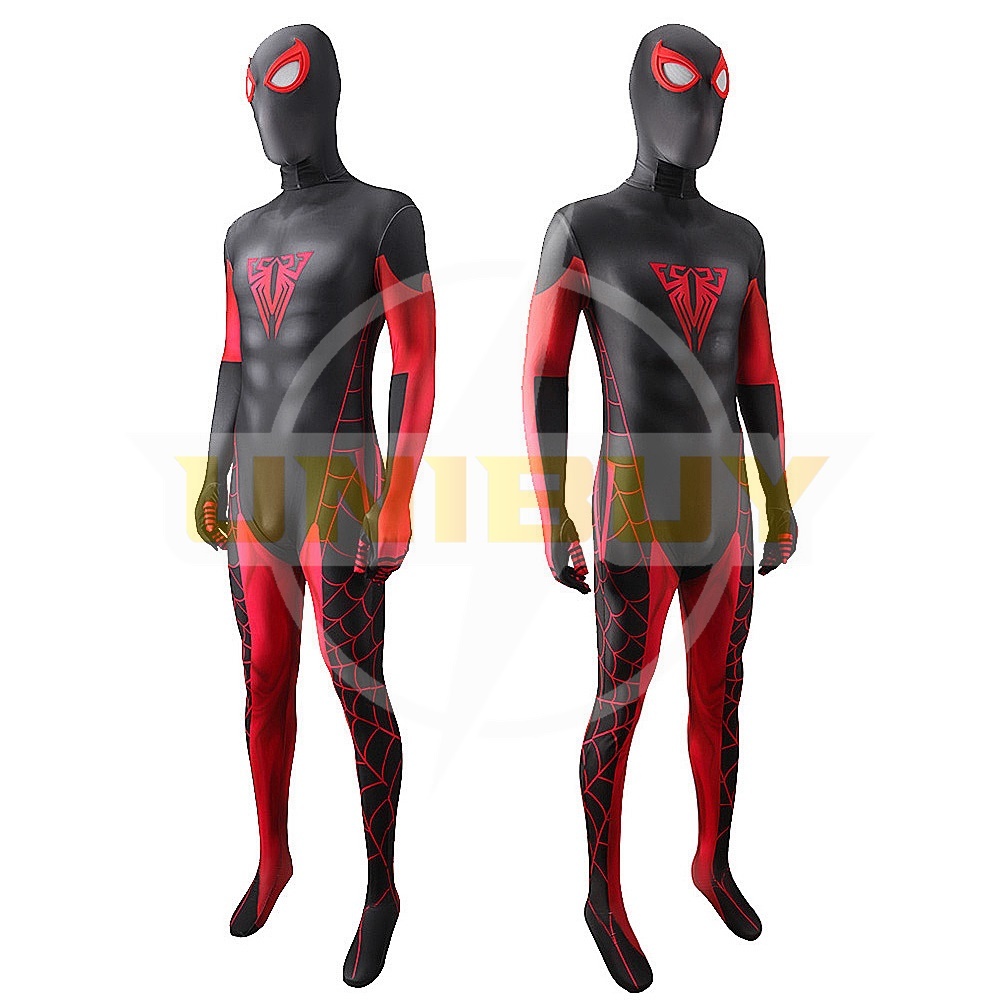 Miles Morales 10th Anniversary Suit Costume Cosplay Spider-Man Bodysuit For Men Kids Unibuy
