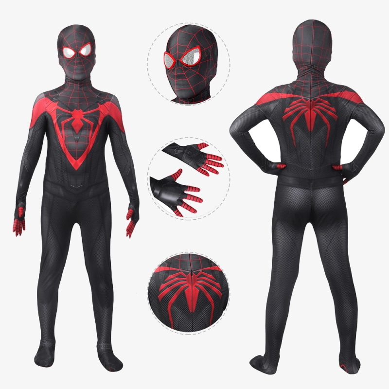 Marvel's Spider-Man: Miles Morales Costume Cosplay Kids Jumpsuit Ver.1 Unibuy