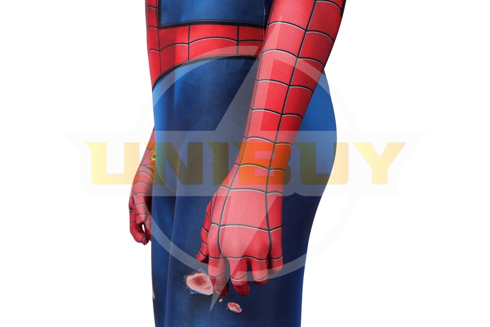 Marvel Spider-Man PS5 Classic Suit Damaged Costume Cosplay Unibuy