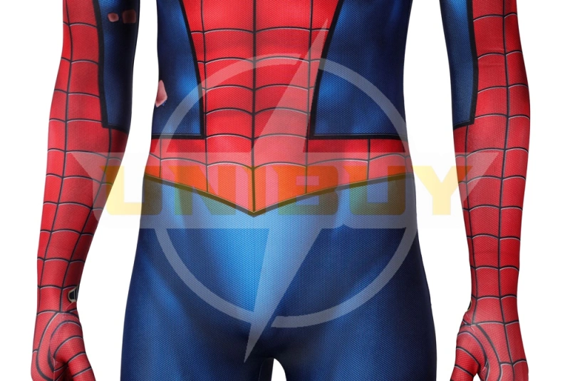 Marvel Spider-Man PS5 Classic Suit Damaged Costume Cosplay Unibuy