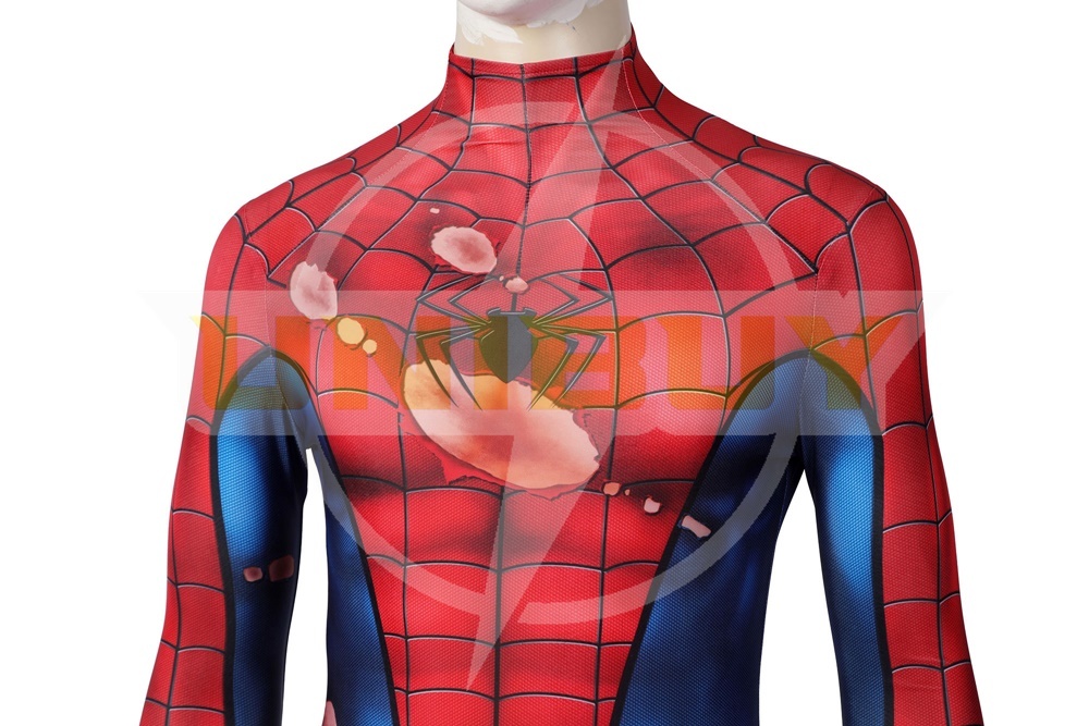 Marvel Spider-Man PS5 Classic Suit Damaged Costume Cosplay Unibuy