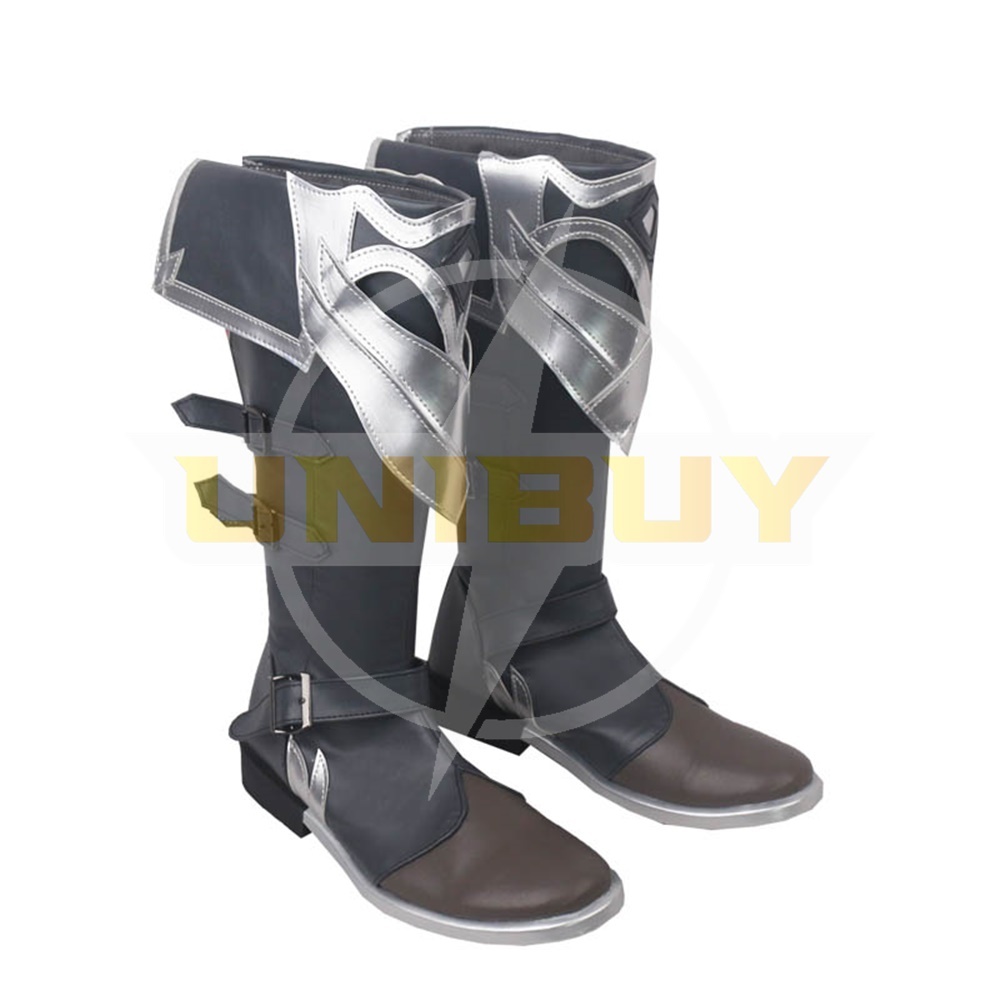 Genshin Impact Diluc Shoes Cosplay Men Boots Red Dead of Night Unibuy