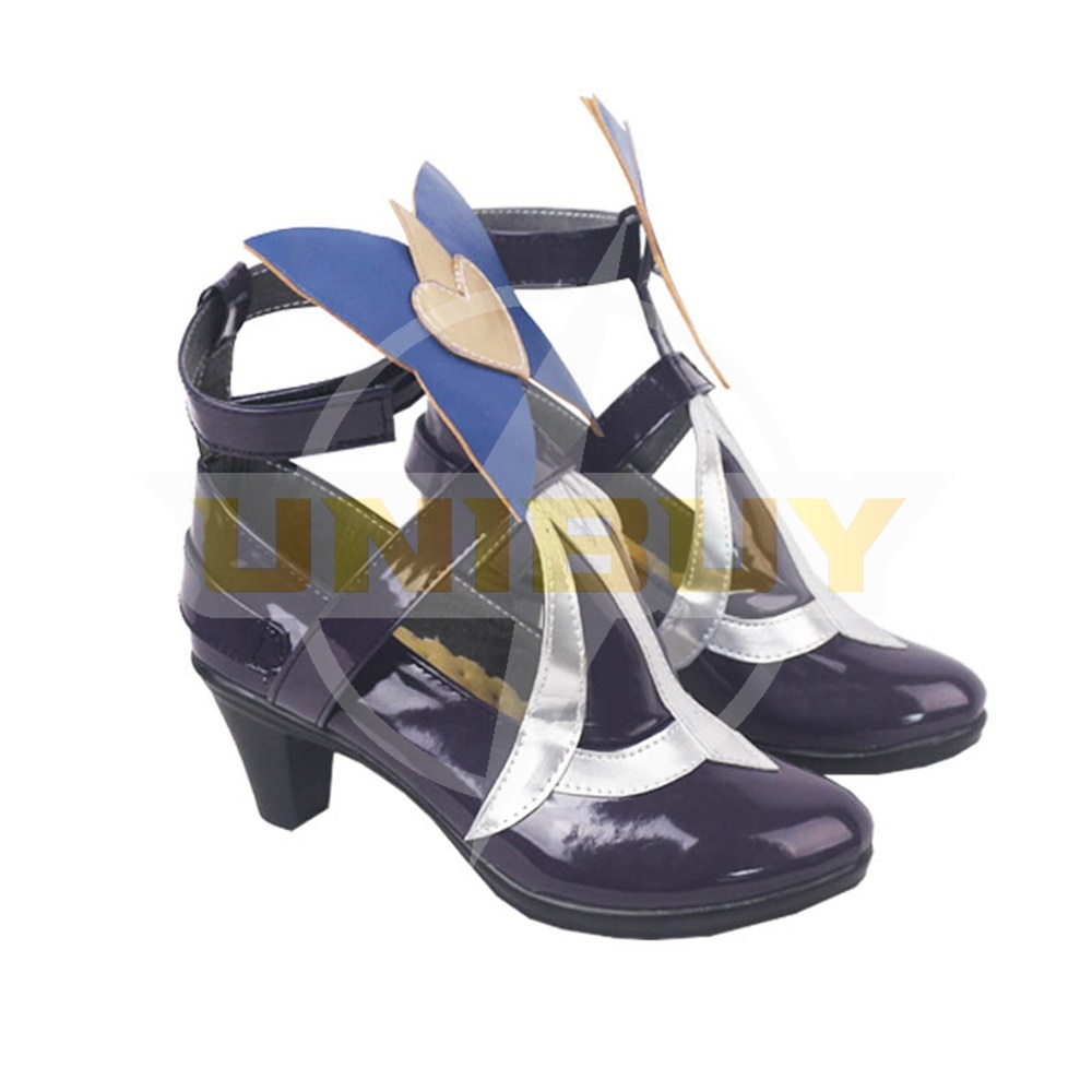 Genshin Impact Fischl Shoes Cosplay Women Boots Silhouettes of the Night Unibuy