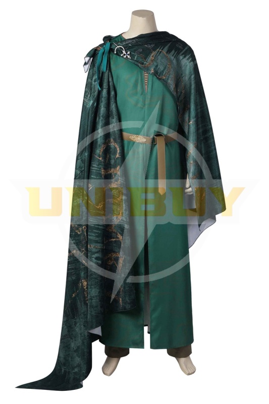 Elrond Costume Cosplay Suit The Lord of the Rings: The Rings of Power Green Cloak Unibuy