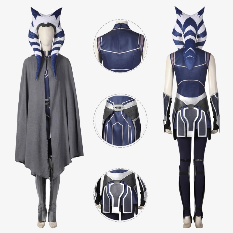 Ahsoka Tano Costume Cosplay Suit Star Wars The Clone Wars with Helmet Unibuy