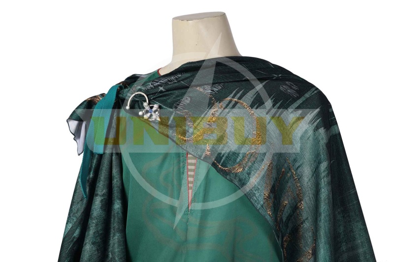 Elrond Costume Cosplay Suit The Lord of the Rings: The Rings of Power Green Cloak Unibuy