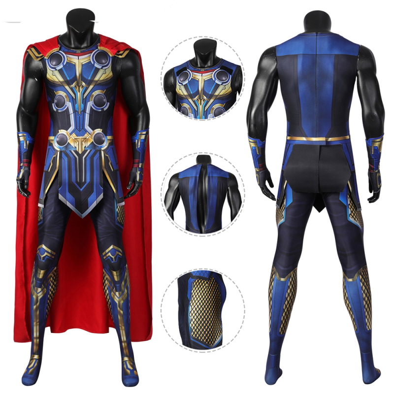 Thor: Love and Thunder Costume Cosplay Suit Jumpsuit with Cloak Unibuy