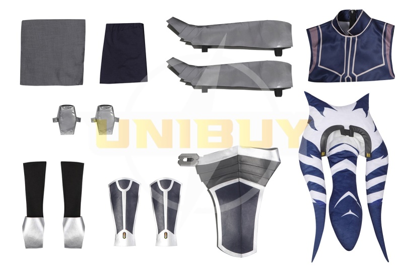 Ahsoka Tano Costume Cosplay Suit Star Wars The Clone Wars with Helmet Unibuy