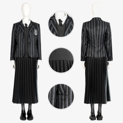 The Addams Family Wednesday Addams Costume Cosplay Suit Uniform Unibuy