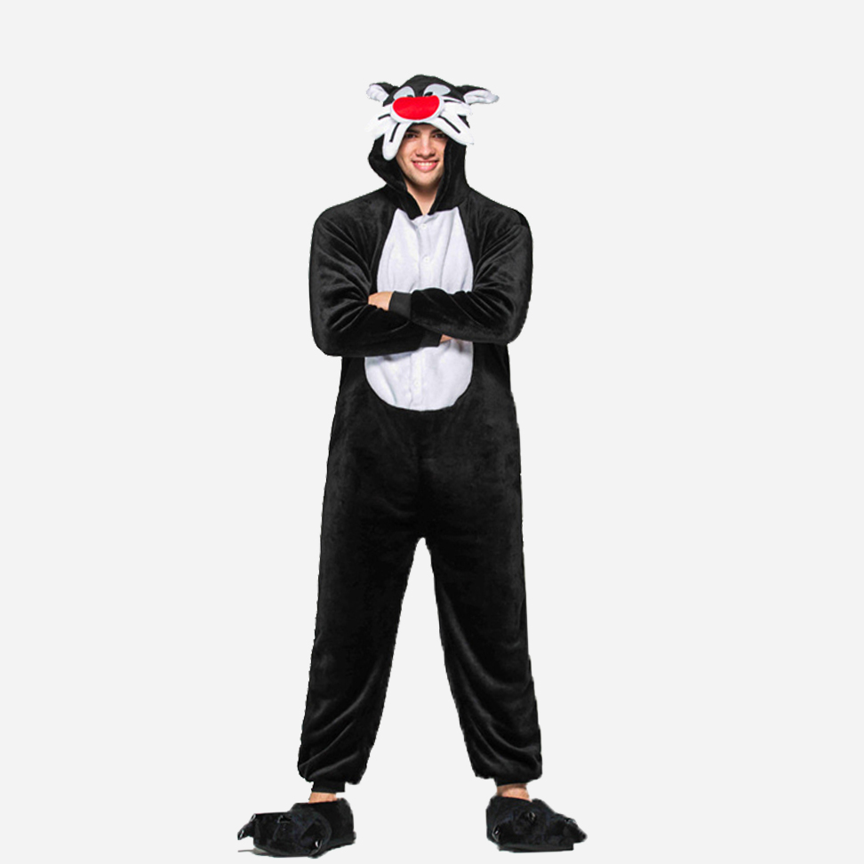 Tom And Jerry Tom Cat Onesie Costume Pajamas Adult Unibuy