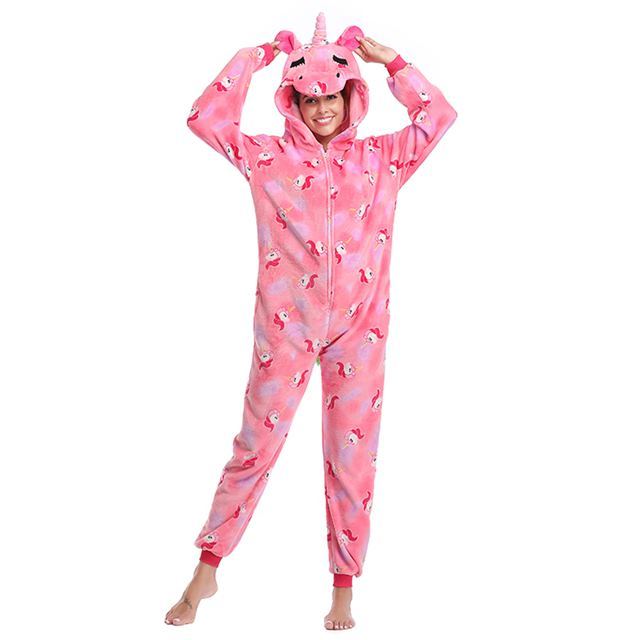 Pink Unicorn Onesie Costume Pajamas Adult Unibuy