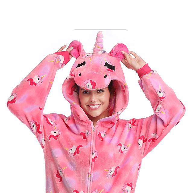 Pink Unicorn Onesie Costume Pajamas Adult Unibuy