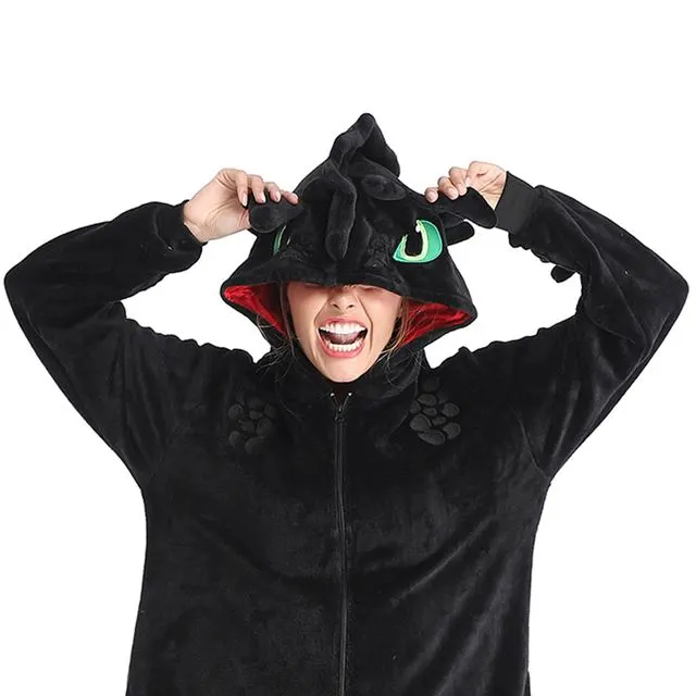 How to Train Your Dragon Toothless Onesie Costume Pajamas Adult Unibuy