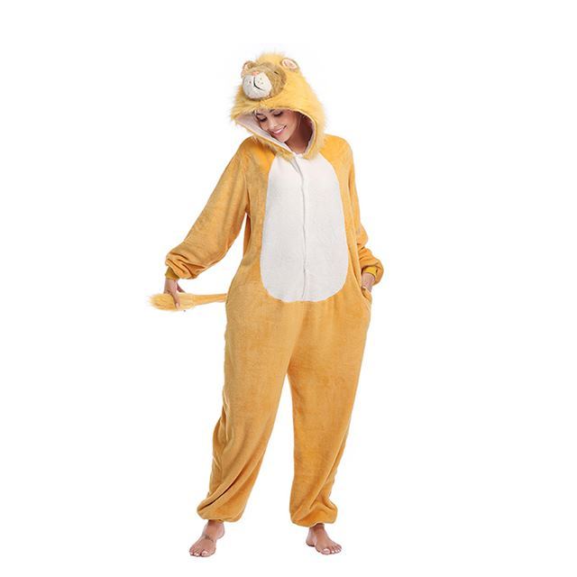 Yellow Lion Onesie Costume Pajamas Adult Unibuy