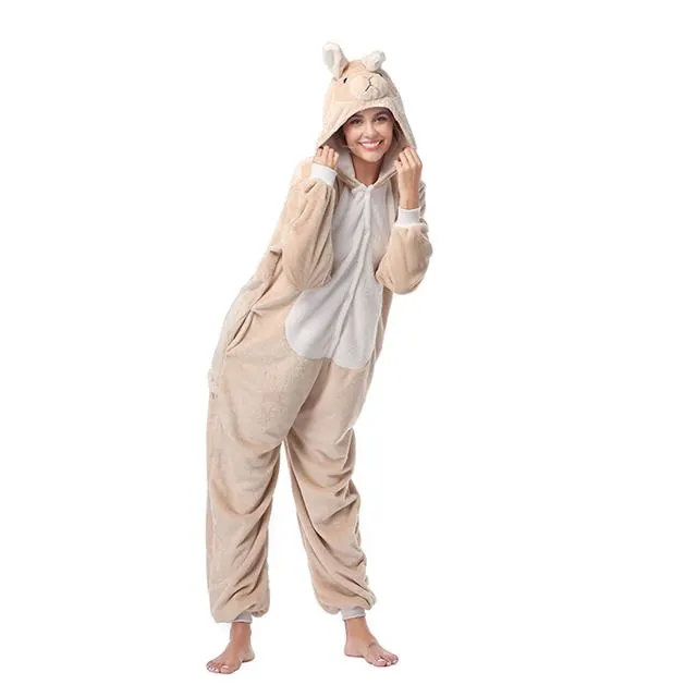 Grey Rabbit Onesie Costume Pajamas Adult Unibuy