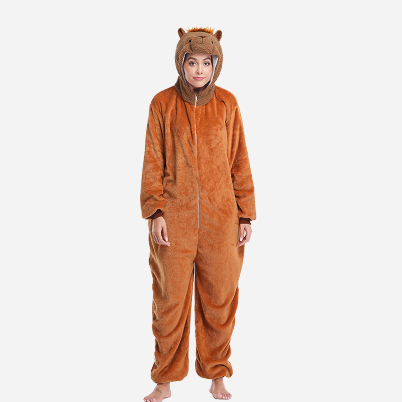 Brown Alpaca Onesie Costume Pajamas Adult Unibuy
